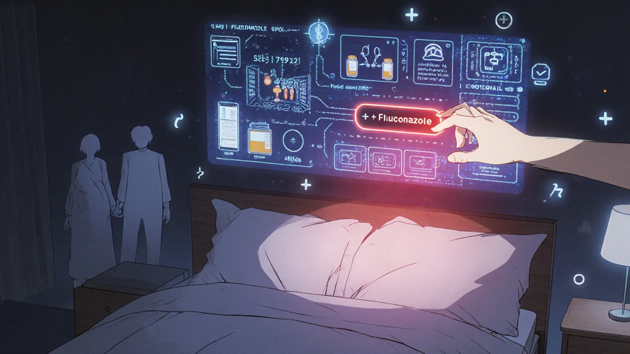 AI alerts a patient about a dangerous drug interaction in their home.