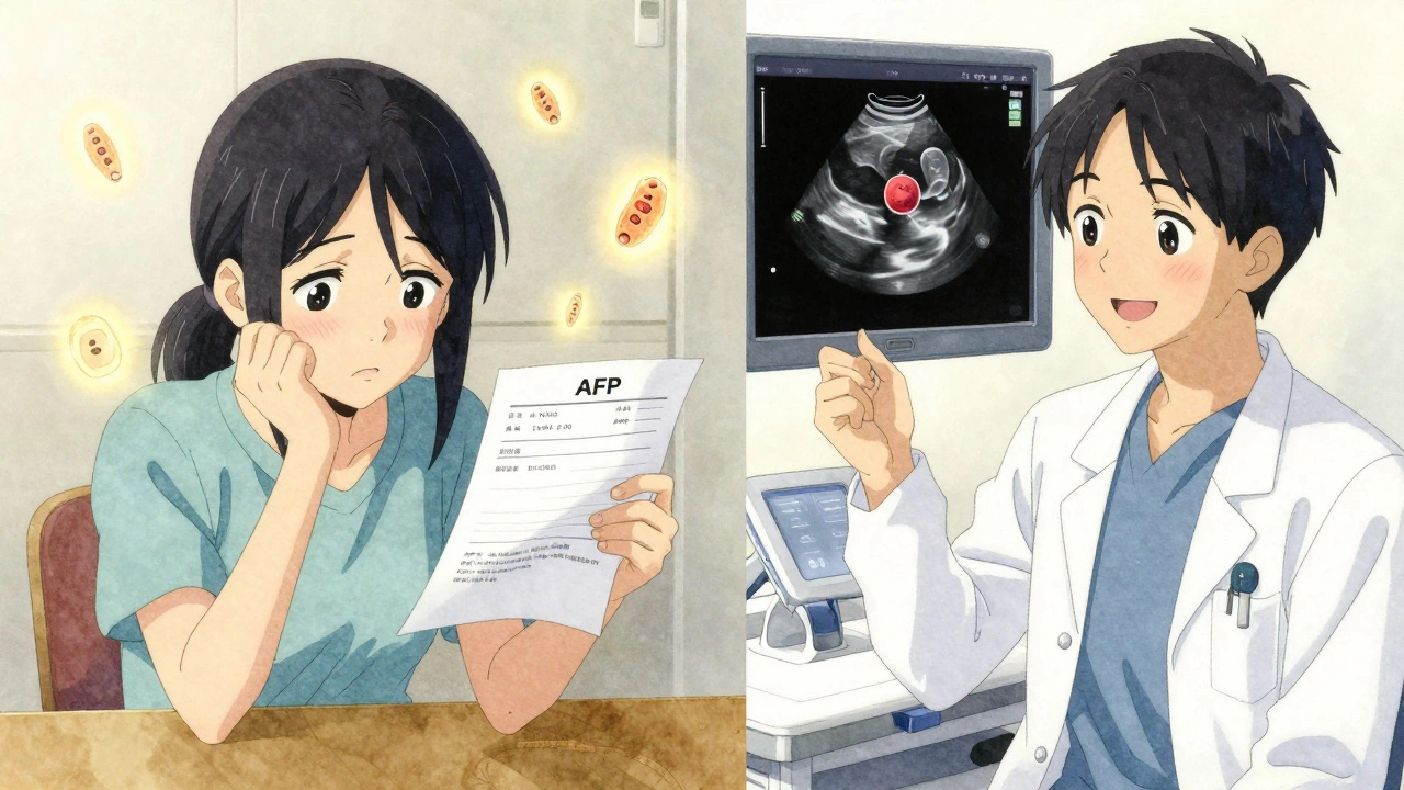 A patient with floating biomarker data, transitioning from worry to hope.