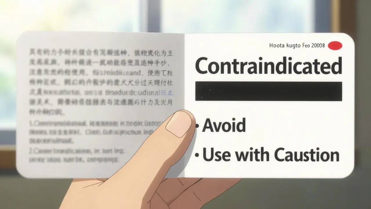 A side-by-side comparison of a faded generic drug guide and a clear brand-name guide with FDA-standardized warnings.