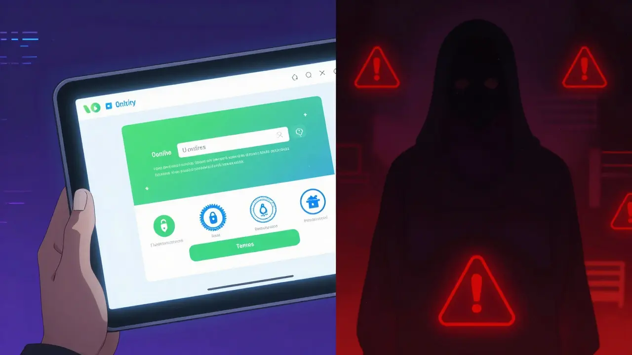 Anime illustration comparing safe vs unsafe online pharmacies
