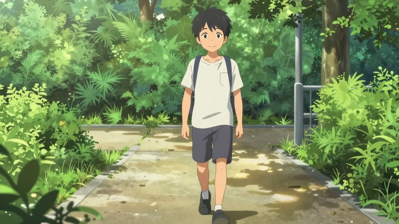 Patient walking happily in a garden after successful pain relief injection